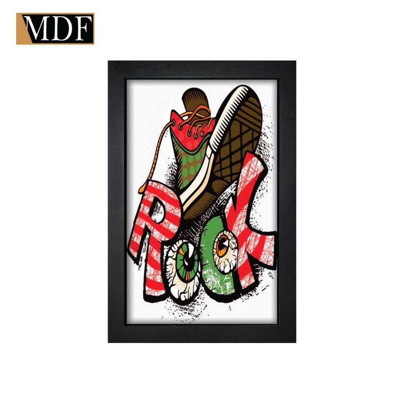 Quadro Decorativo Moldura Pintada Gel Tenis Rook 30x20 Mdf Adesivado