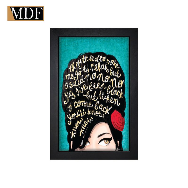 Quadro Decorativo Moldura Pintada Gel Musical 28 30x20 Mdf Adesivado