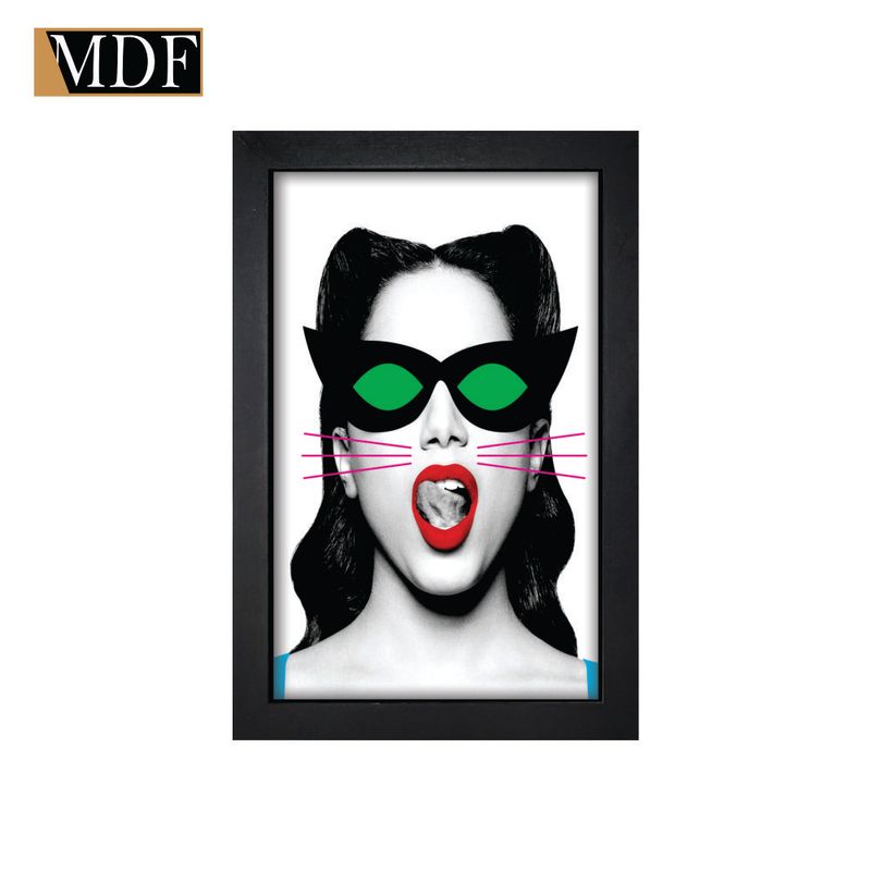 Quadro Decorativo Moldura Pintada Gel Musical 8 30x20 Mdf Adesivado