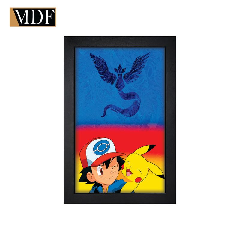 Quadro Decorativo Moldura Pintada Gel Anime 6 30x20 Mdf Adesivado