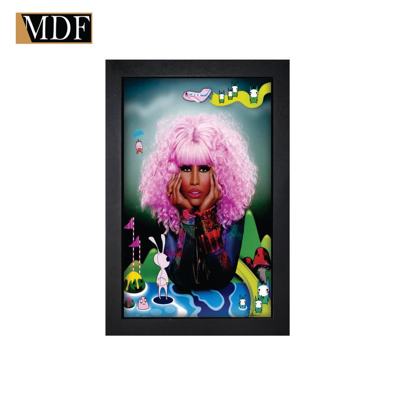 Quadro Decorativo Moldura Pintada Gel Musical 20 30x20 Mdf Adesivado