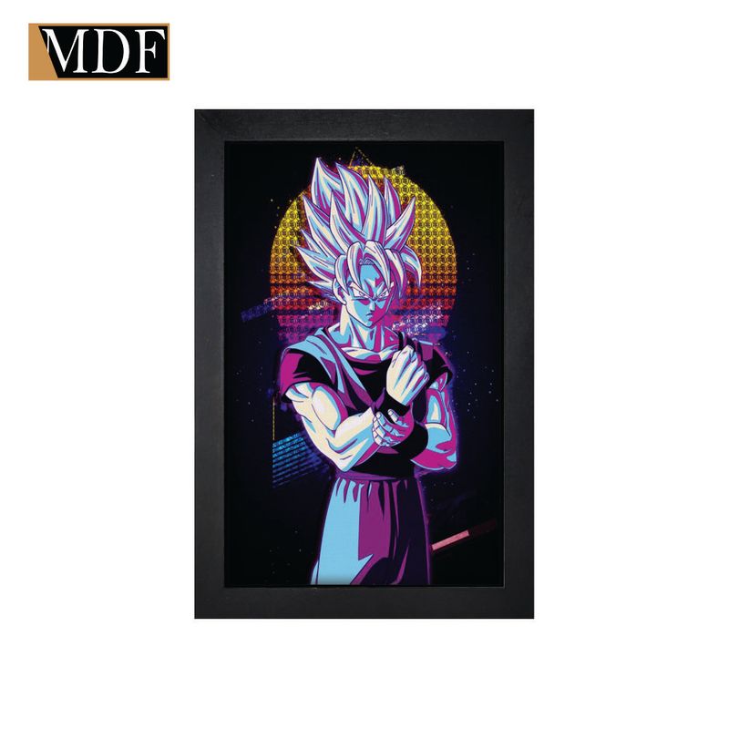 Quadro Decorativo Moldura Pintada Gel Anime 2 Z 30x20 Mdf Adesivado