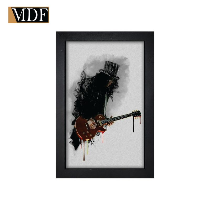 Quadro Decorativo Moldura Pintada Gel Musical 16 30x20 Mdf Adesivado