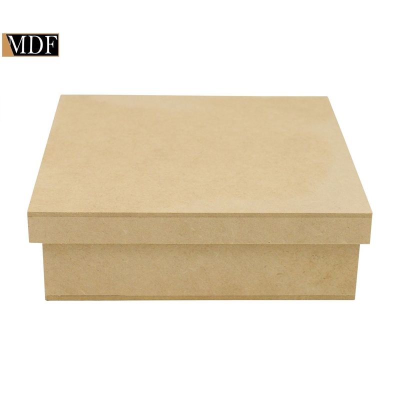 Kit 5 Caixa Quadrada Tampa Sapato 14x14x7 Mdf Madeira