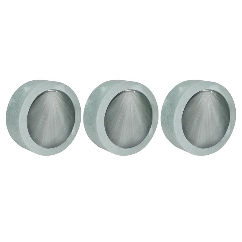 Trio Nicho Redondo Simples com Led 23x9 Mdf Pintado CINZA