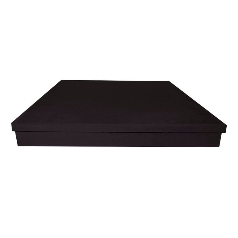 Caixa Quadrada Tampa Sapato 45x45x5 Madeira Mdf Pintado PRETO