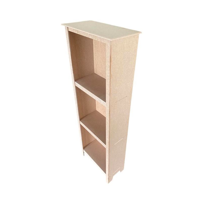 Estante Multiuso 3 Divisórias Modelo Liso 46x22x130 Mdf Madeira