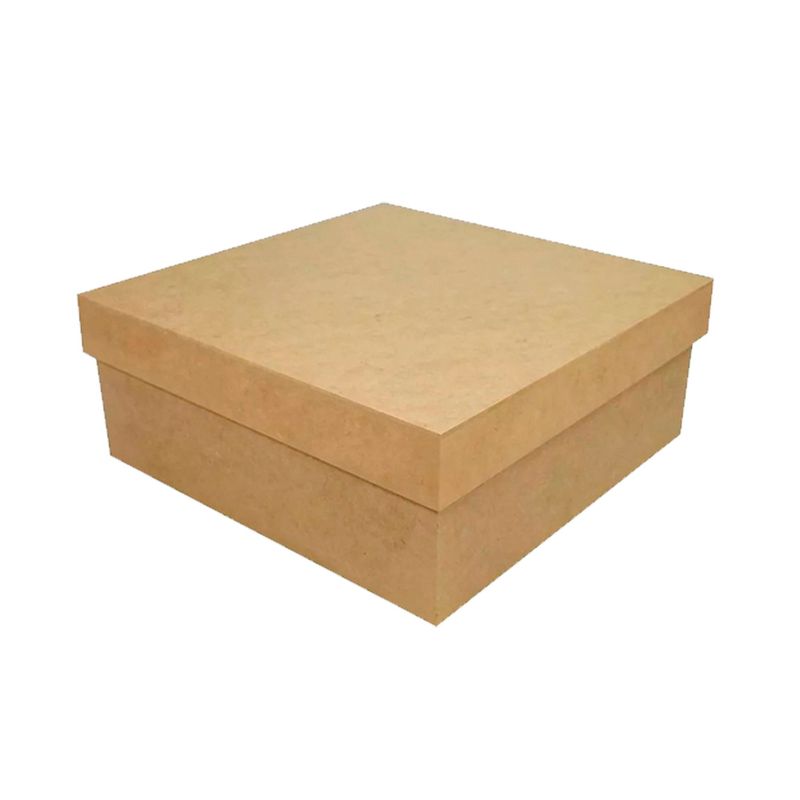 Caixa Quadrada Tampa Sapato 15x15x5 10un Madeira Mdf