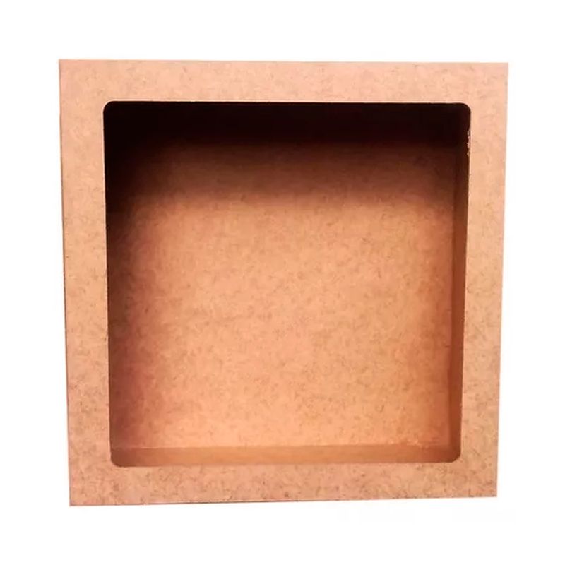 Nicho Quadrado Simples 24x24x12 Madeira Mdf Cru