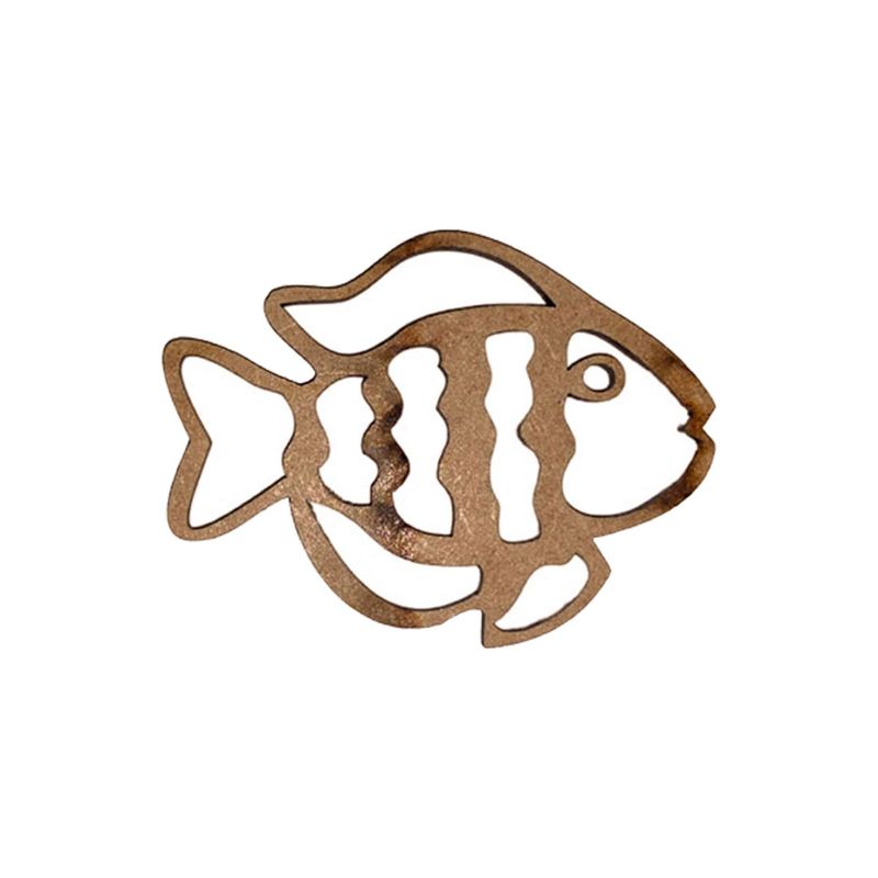 Aplique Peixe P 6x4,5 Mdf Madeira