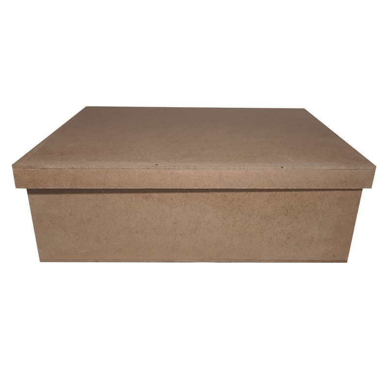 Caixa Retangular Tampa de Sapato 27x20x9 Mdf Madeira