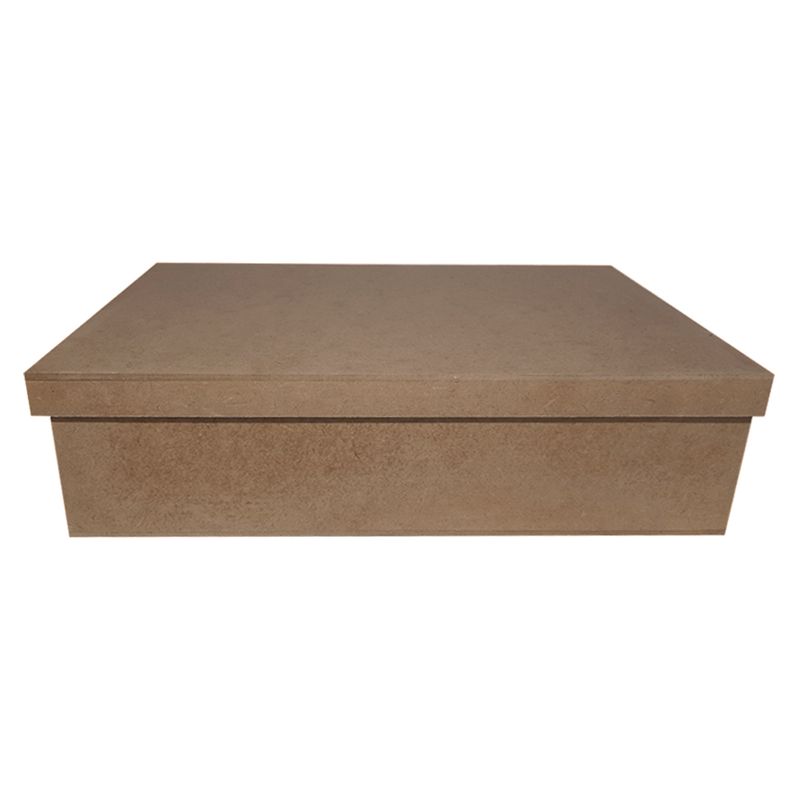 Caixa Retangular com Tampa Sapato 30x22x8 Mdf 3mm Madeira