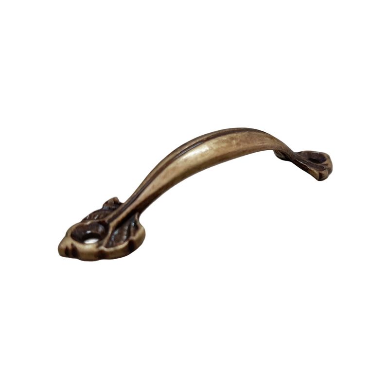 Puxador Pontas Flor P para Caixa e Bandeja 50x10mm Artesanato OURO VELHO