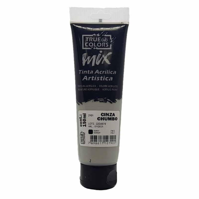 Tinta Acrílica Artistica Mix 120ml True Colors CINZA CHUMBO