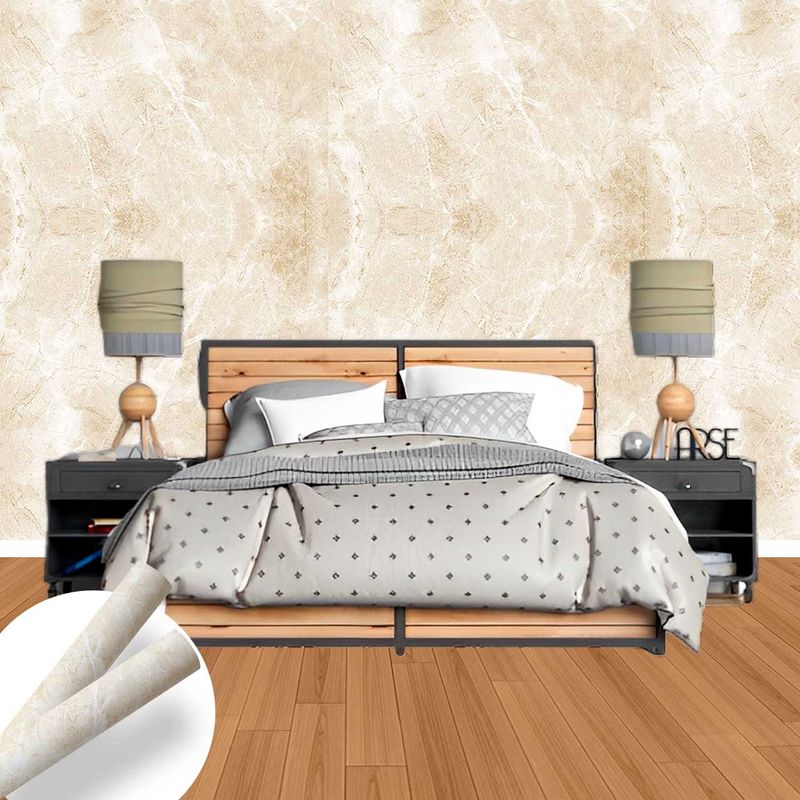 Papel de Parede Mod 1 Marble Bege Vinilico 0.50X1.00m