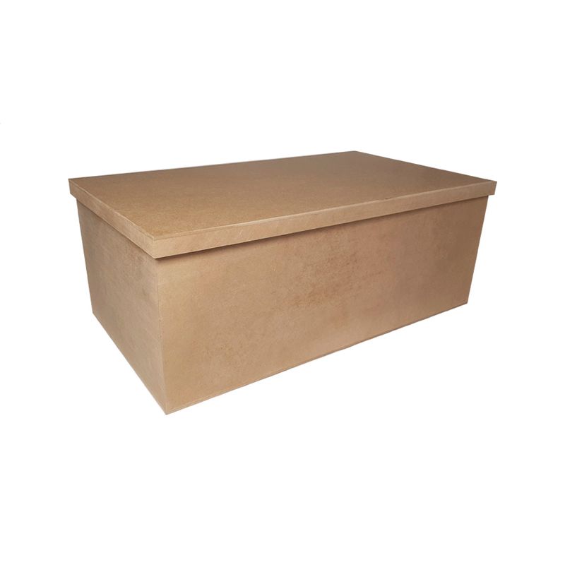 Caixa Retangular Tampa de Sapato com 4 Divisorias 45x25x17 Mdf Madeira