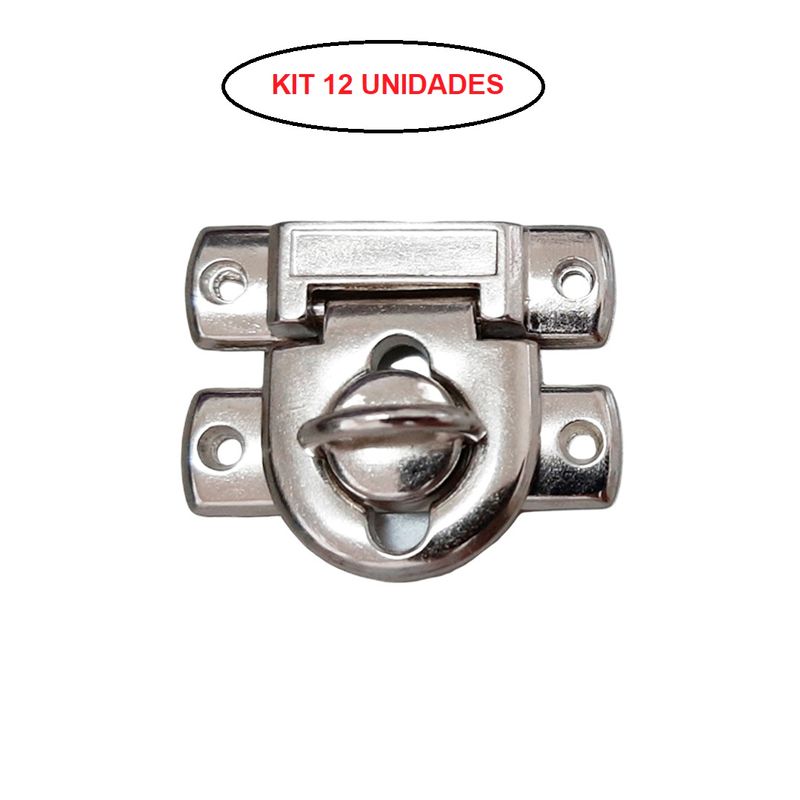 Fecho Cadeado Grande Niquel para Caixa Artesanato Kit 12 Unidades