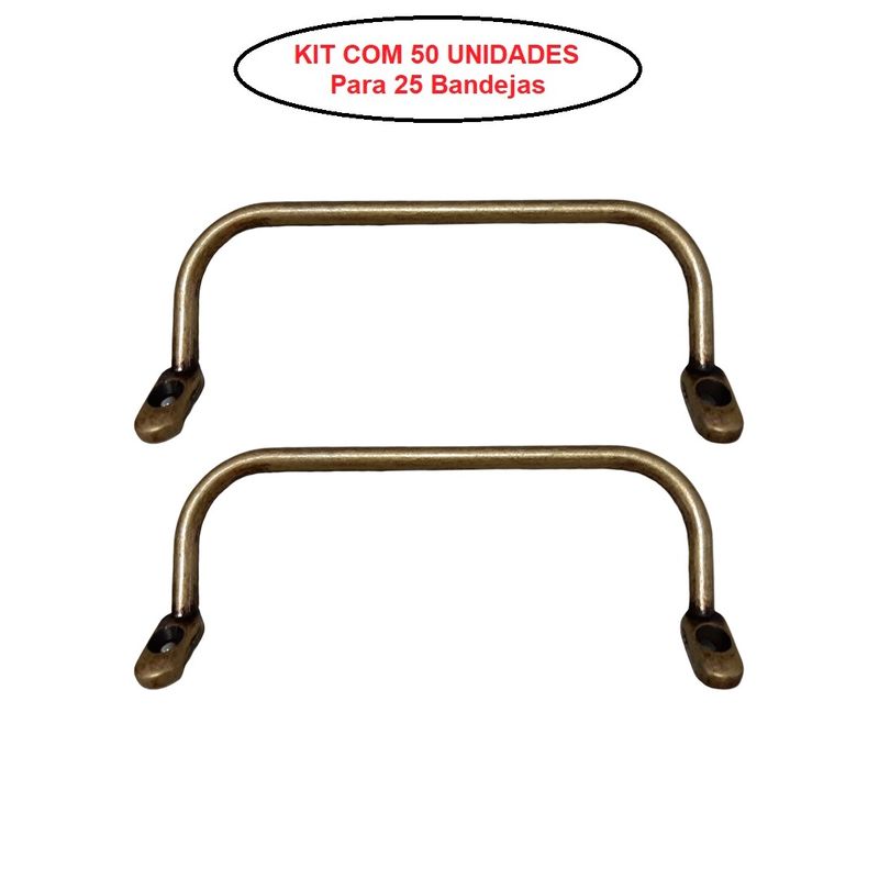 Alça Lateral para Bandeja Jogo 50 Unidades 90x30mm Artesanato OURO VELHO