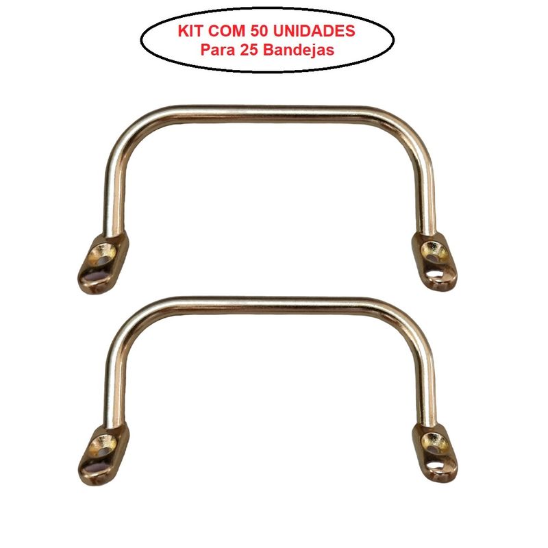 Alça Lateral para Bandeja Jogo 50 Peças 70x30mm Artesanato DOURADO