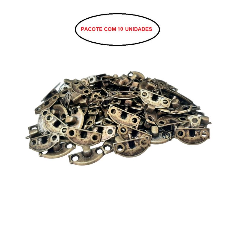 Fecho Maleta Premium para Caixa com 10 Unidade Artesanato OURO VELHO