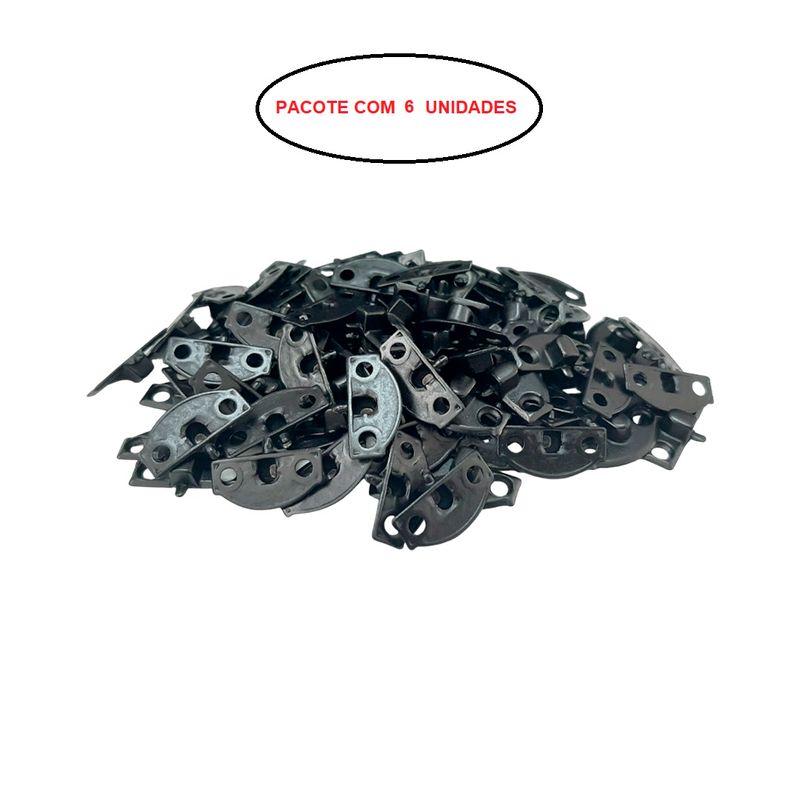 Fecho Maleta Premium para Caixa com 6 Unidade Artesanato PRETO