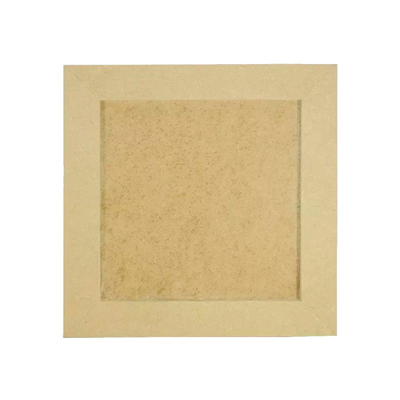 Quadro Moldura C/ Borda Artesanato 20x20 Mdf Madeira