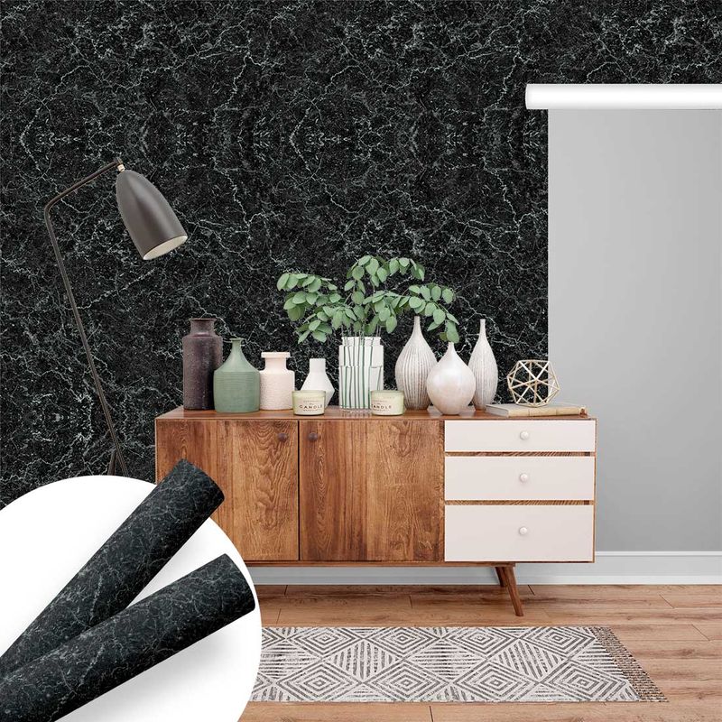 Papel de Parede Mod 12 Granite Dark Nocturnal Vinilico 0.50X1.00m