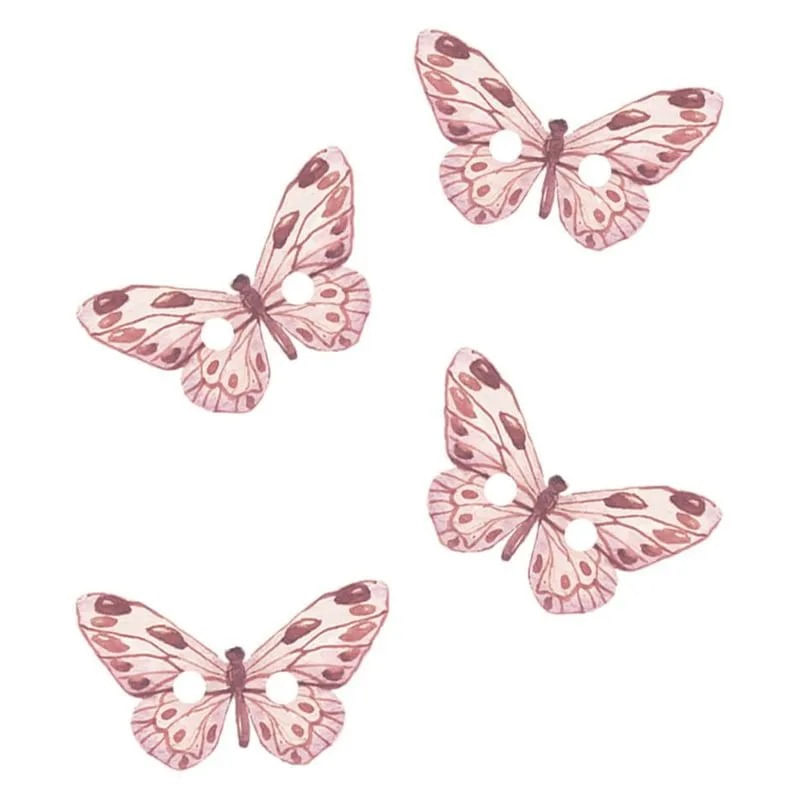 Aplique Papel Decoupage em Mdf Borboletas Kit 5 Un. Apm3-336 3cm Litoarte