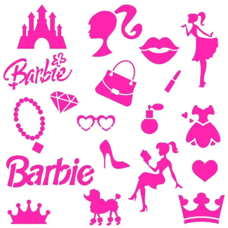 Stencil Pintura Aventura Fashion Barbie Stxx-285 20x20cm Litoarte