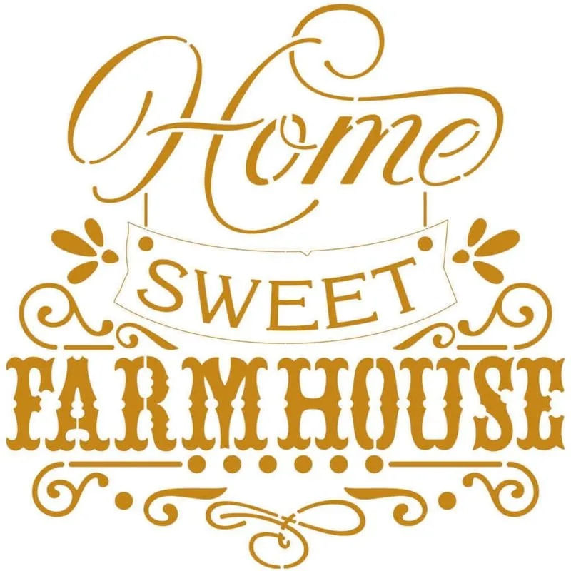 Stencil Pintura Home Sweet Farm House Stxx-277 20x20cm Litoarte