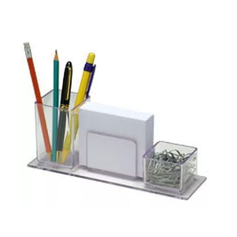 Organizador de Mesa Porta Lápis Clips Lembrete Acrimet CRISTAL