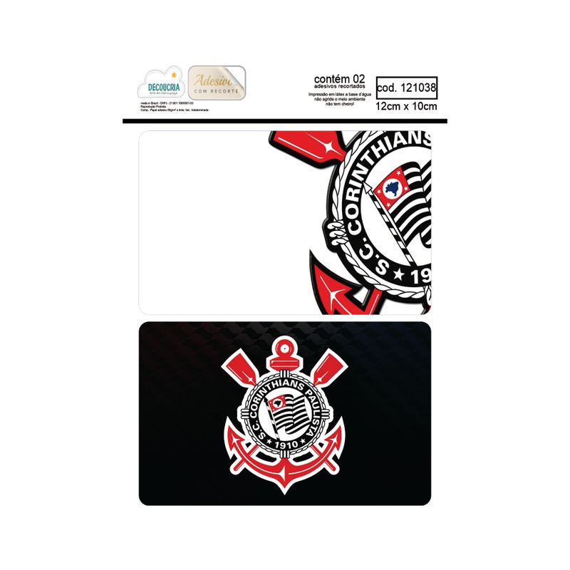 Adesivo para Cartão de Crédito e Débito Times Nacionais Película Skin Card 2 Adesivos Decoucria 121038