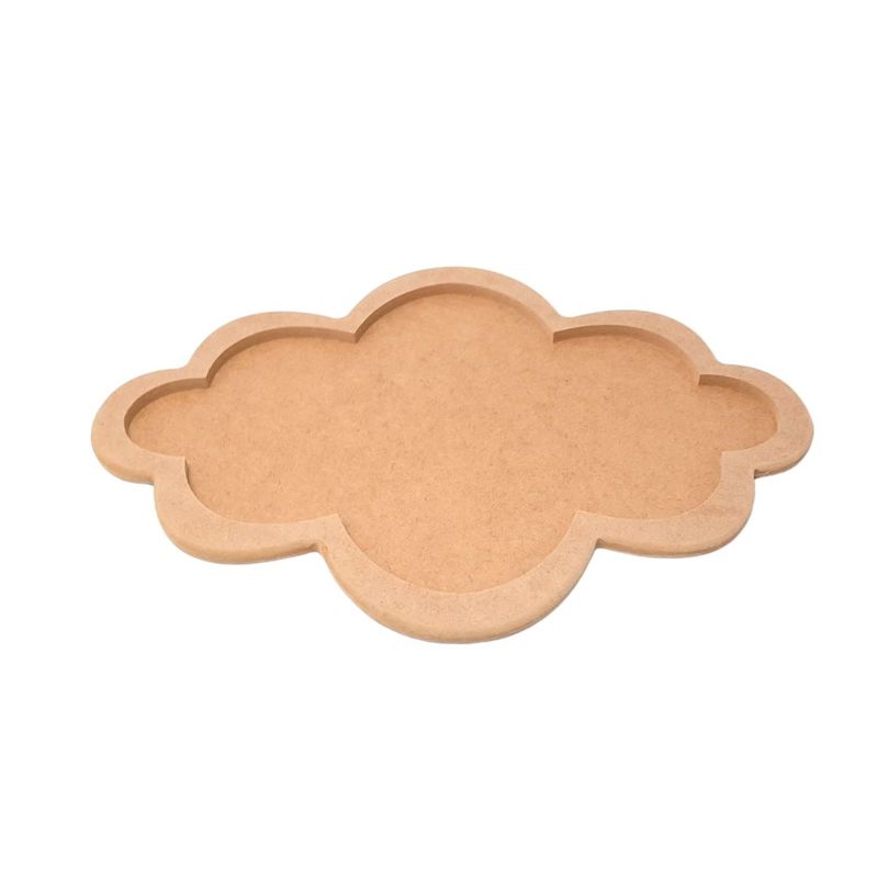 Bandeja Nuvem Festa Decoração G 42x30x2 Madeira Mdf