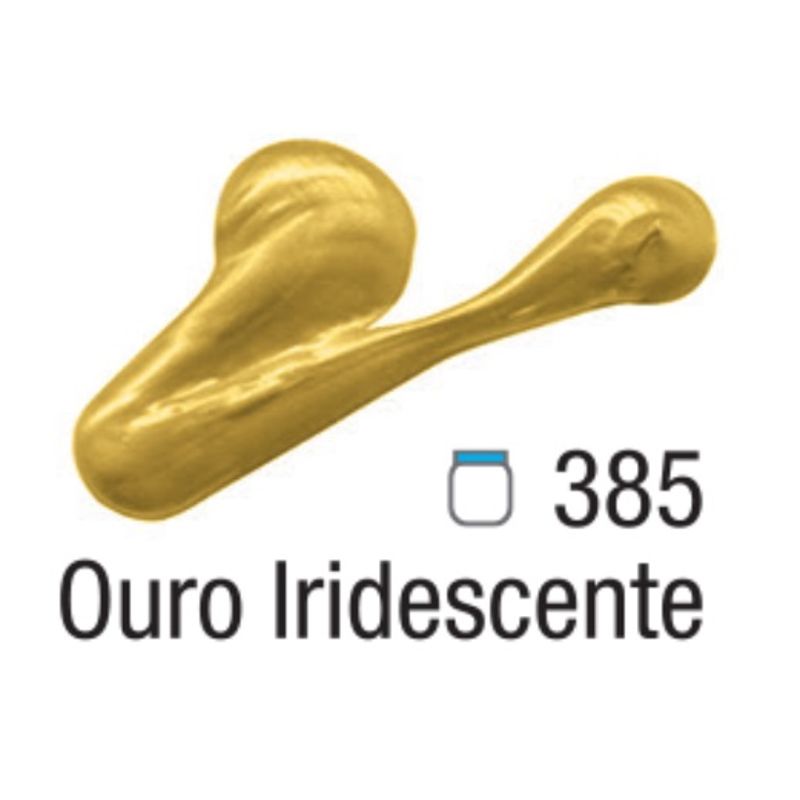 Tinta para Tela Metálica Acrylic Colors 20ml Acrilex OURO IRIDESCENTE