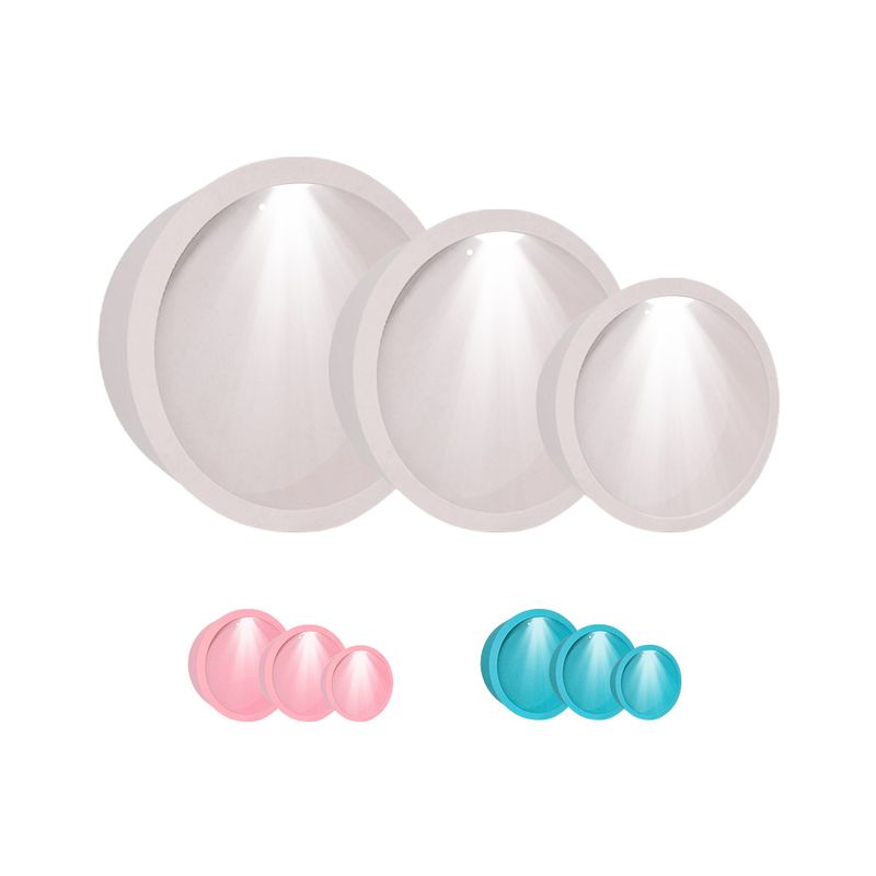 Trio de Nicho Redondo com Led Infantil P M G Madeira Mdf Pintado BRANCO