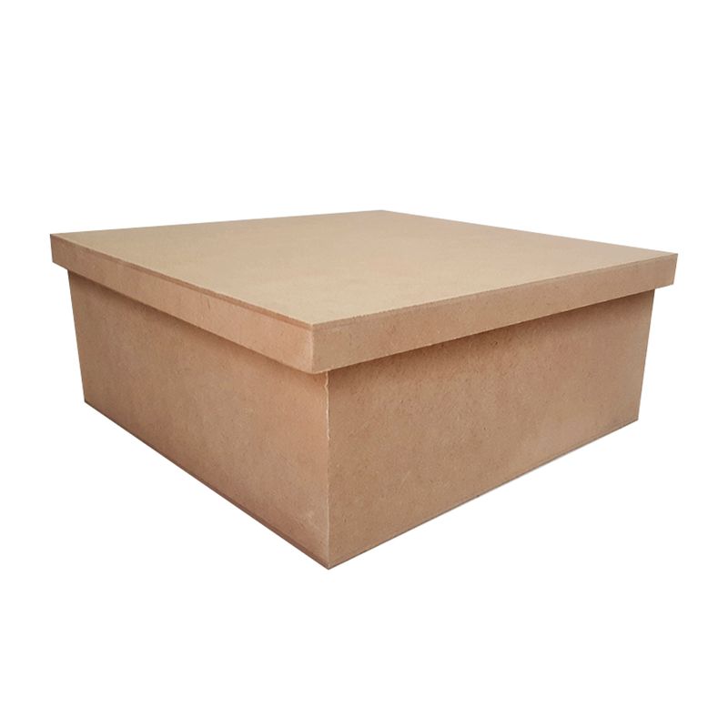 Caixa Quadrada Tampa Sapato 25x25x10 Mdf Madeira