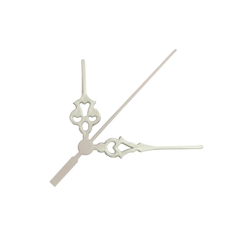 Ponteiros para Máquina de Relógio Colonial Grande 6,5cm Branco