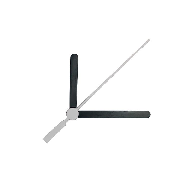 Ponteiros para Máquina de Relógio Tradicional Palito Médio 5,5cm Preto Branco