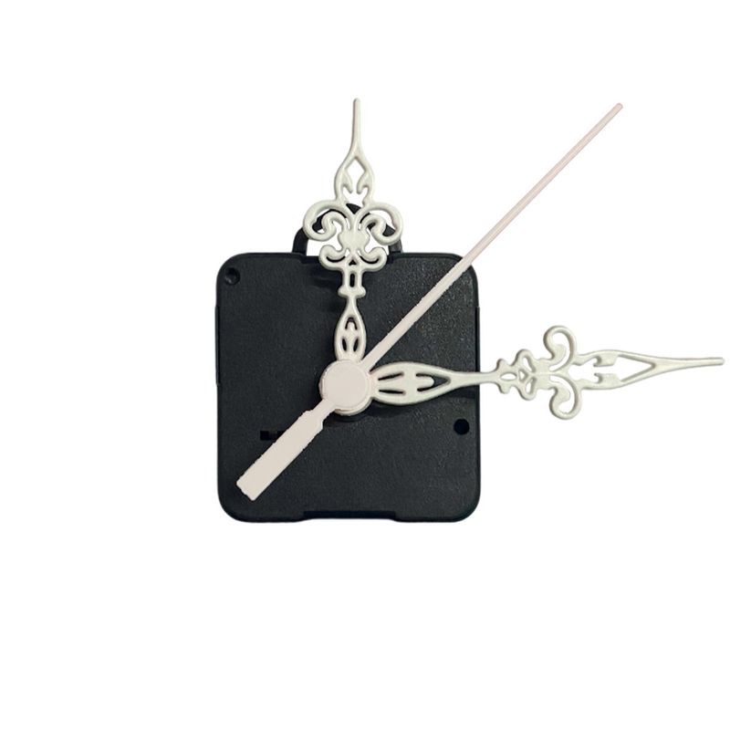 Máquina de Relógio Tic Tac Quartz de Parede 16,5mm com Ponteiros Luiz Xv 7,5cm Branco