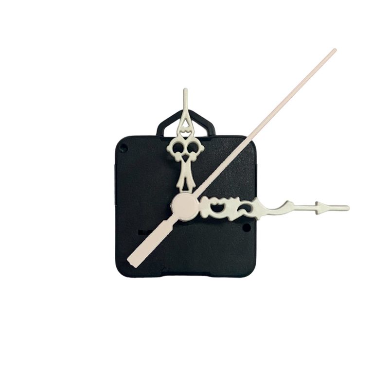Máquina de Relógio Tic Tac Quartz de Parede 13mm com Ponteiros Luiz Xv 5,5cm Branco