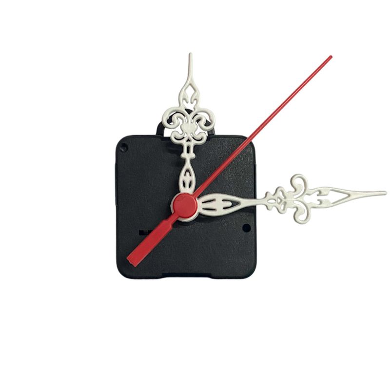 Máquina de Relógio Tic Tac Quartz de Parede 13mm com Ponteiros Luiz Xv 7,5cm Branco Vermelho