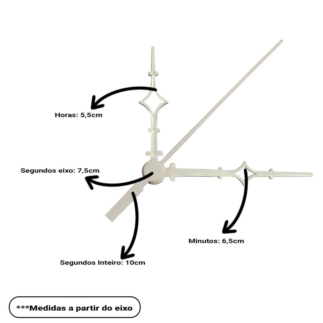 Máquina de Relógio Tic Tac Quartz de Parede 13mm com Ponteiros ...