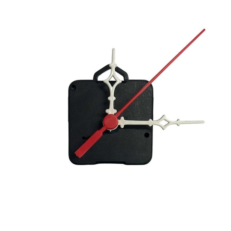 Máquina de Relógio Tic Tac Quartz de Parede 13mm com Ponteiros Universal 5,5cm Branco Vermelho