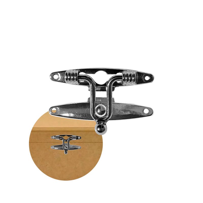 Fecho Mola para Caixa Artesanato Kit 3 Unidades NÍQUEL