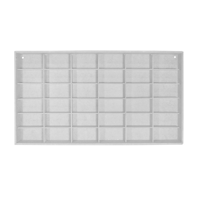 Quadro Estante para 36 Carrinhos Miniatura Mdf Madeira Pintado BRANCO