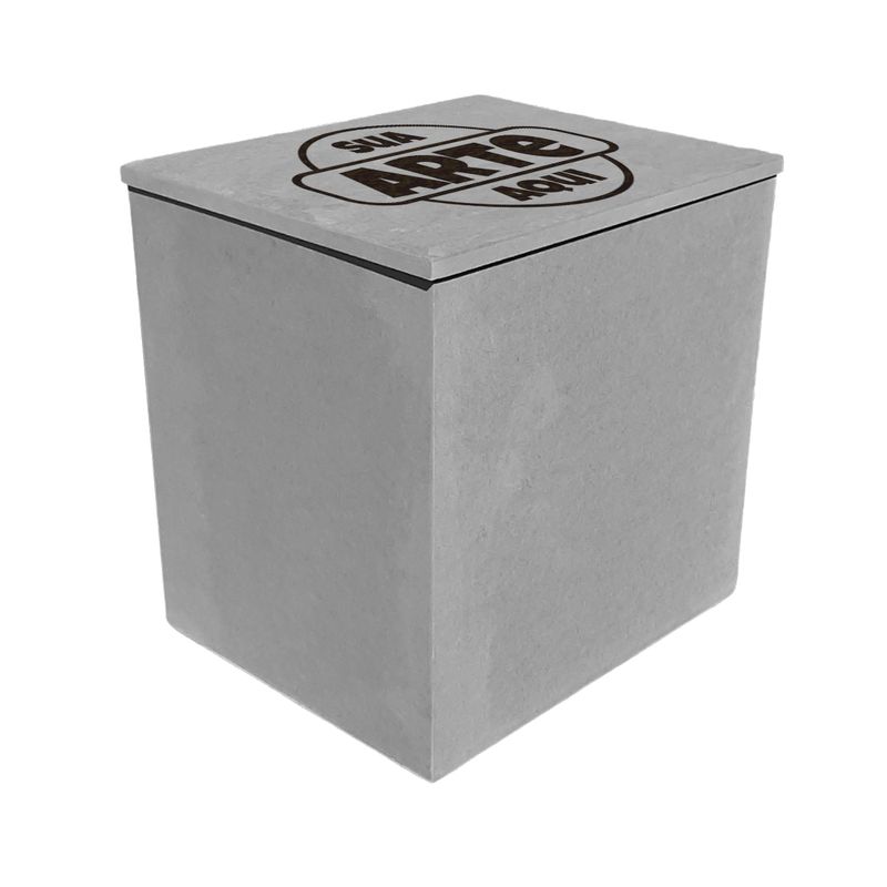 Caixa Retangular Grande Tampa Sapato Gravada Laser 52x43x53 Mdf 4mm Madeira Pintado CINZA