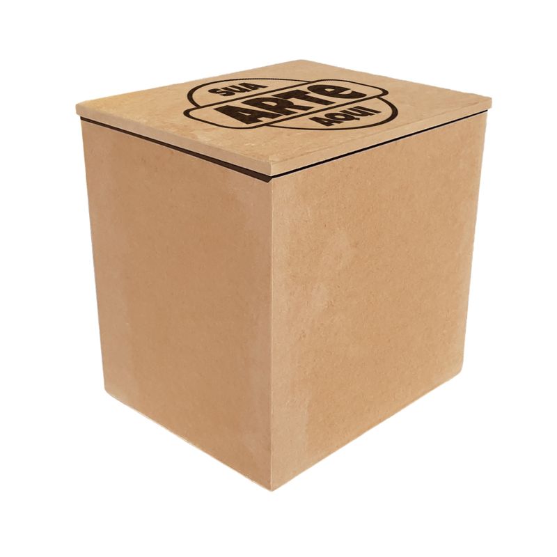 Caixa Retangular Grande Tampa Sapato Gravada Laser 52x43x53 Mdf 4mm Madeira