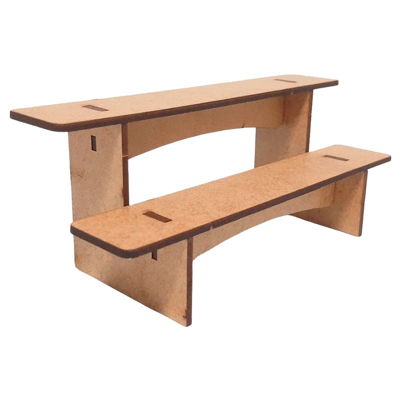 Obstáculo Escada Mureta para Pista Skate de Dedo Fingerboard Radical Mdf Madeira