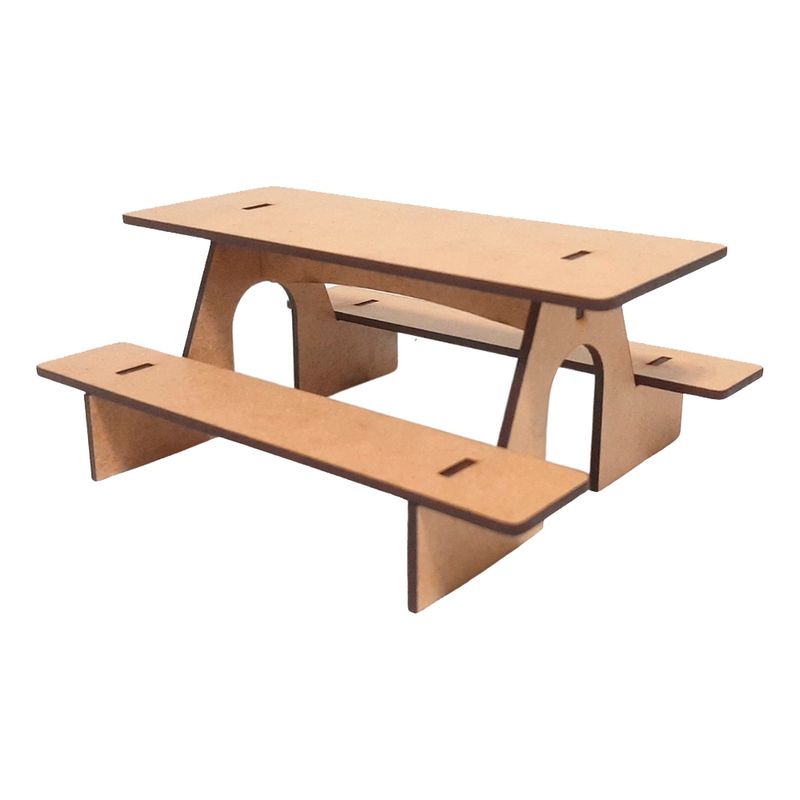 Obstáculo Mesa Piquenique para Pista Skate de Dedo Fingerboard Radical Mdf Madeira