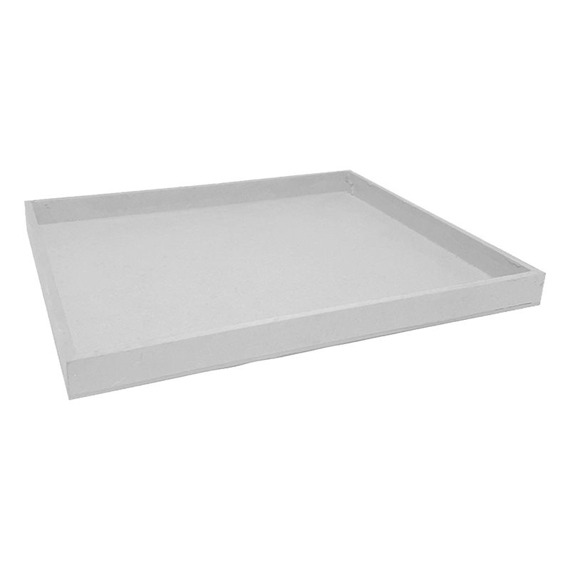 Bandeja Retangular Lisa Simples 31x26x2,5 Kit 10un Mdf 6mm Madeira Pintado BRANCO
